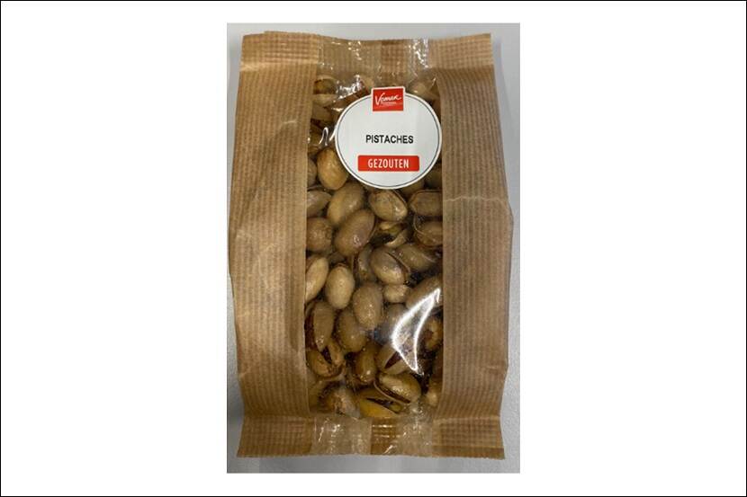 Veiligheidswaarschuwing pistaches gezouten, gemengde noten gezouten en vliespinda’s zout van Vomar (noten- en pinda-allergie)