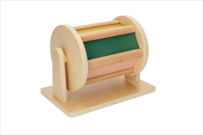Veiligheidswaarschuwing spinning drum babyspeelgoed hout Dille & Kamille